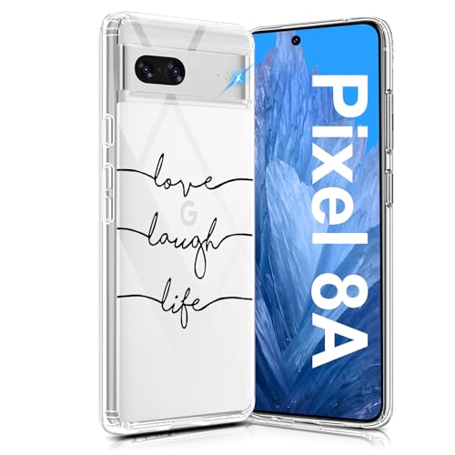 Croazhi Pixel 8a Handyhülle für Google Pixel 8a Hülle, Transparente Dünn Silikon Bunt Blumen Muster, Pixel 8a Handytasche Case 360 Grad Bumper Stoßfest Schutzhülle für Google Pixel 8a (D) von Croazhi