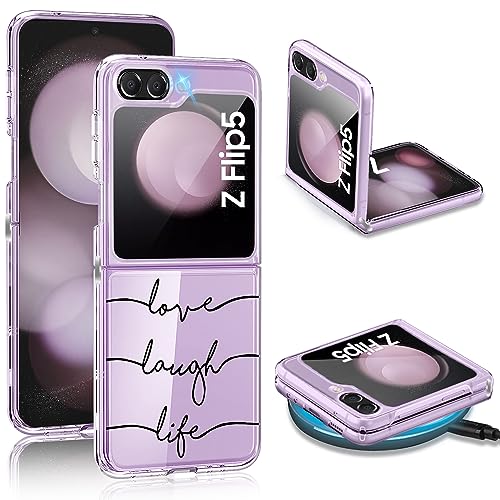 Croazhi Z Flip 5 Handyhülle für Samsung Galaxy Z Flip 5 5G Hülle, Transparente Dünn Silikon Blumen Muster, Galaxy Z Flip 5 Schutzhülle 360 Grad Bumper Bunt Stoßfest für Samsung Z Flip 5 Case (D) Croazhi Z Flip 5 Handyhülle für Samsung Galaxy Z Flip 5 5G Hülle, Transparente Dünn Silikon Blumen Muster, Galaxy Z Flip 5 Schutzhülle 360 Grad Bumper Bunt Stoßfest für Samsung Z Flip 5 Case (D) von Croazhi