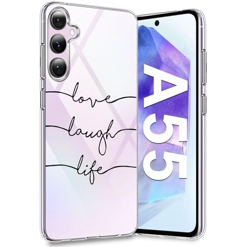 Galaxy A55 5G Handyhülle für Samsung Galaxy A55 5G Hülle, Transparente Dünn Silikon Dandelion Blumen Muster, Galaxy A55 Handytasche Case 360 Grad Bumper Bunt Stoßfest Schutzhülle für Samsung A55 (D) von Croazhi