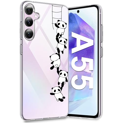 Galaxy A55 5G Handyhülle für Samsung Galaxy A55 5G Hülle, Transparente Dünn Silikon Dandelion Blumen Muster, Galaxy A55 Handytasche Case 360 Grad Bumper Bunt Stoßfest Schutzhülle für Samsung A55 (C) von Croazhi