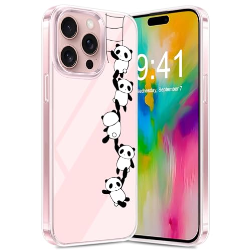 Handyhülle Kompatibel mit iPhone 16 Pro Hülle Transparente Dünn Silikon Blumen Muster Handy Tasche Case für iPhone 16 Pro Bunt TPU Bumper Stoßfest Schutzhülle für iPhone 16 Pro 2024 (C) von Croazhi