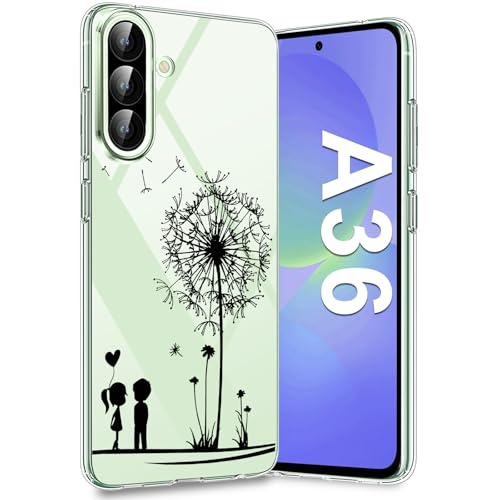 Handyhülle für Samsung Galaxy A36 Hülle, Silikon Transparente Dünn Dandelion Blumen Muster, Galaxy A36 Handytasche Case TPU Bumper Bunt Pattern Stoßfest Schutzhülle für Samsung Galaxy A36 5G (A) Handyhülle für Samsung Galaxy A36 Hülle, Silikon Transparente Dünn Dandelion Blumen Muster, Galaxy A36 Handytasche Case TPU Bumper Bunt Pattern Stoßfest Schutzhülle für Samsung Galaxy A36 5G (A) von Croazhi