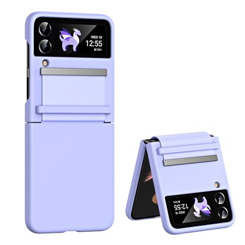 Handyhülle für Samsung Galaxy Z Flip 3 5G Hülle, Ultra Dünn Folable Matt PC Flip 3 Handy Tasche Case mit vegan Leather Strap Scharnierschutz Stoßfeste Schutzhülle für Samsung Galaxy Z Flip3 (Lila) Handyhülle für Samsung Galaxy Z Flip 3 5G Hülle, Ultra Dünn Folable Matt PC Flip 3 Handy Tasche Case mit vegan Leather Strap Scharnierschutz Stoßfeste Schutzhülle für Samsung Galaxy Z Flip3 (Lila) von Croazhi
