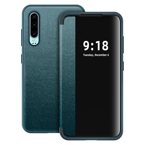 Hülle für Huawei P30 Handyhülle S View P30 Flip Case Stoßfest Kratzfest Tasche Flip Schutzhülle für Huawei P30, Luxus Extra-Dünn Durchscheinend View Silikon Bumper Smartphone Handyhülle (Grün) Hülle für Huawei P30 Handyhülle S View P30 Flip Case Stoßfest Kratzfest Tasche Flip Schutzhülle für Huawei P30, Luxus Extra-Dünn Durchscheinend View Silikon Bumper Smartphone Handyhülle (Grün) von Croazhi