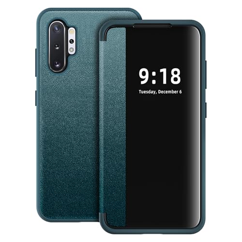 Hülle für Samsung Galaxy Note 10 Plus Handyhülle S View Note 10+ Flip Case Stoßfest Kratzfest Tasche Flip Schutzhülle für Samsung Note 10 Plus, Durchscheinend View Silikon Bumper Handyhülle (Grün) Hülle für Samsung Galaxy Note 10 Plus Handyhülle S View Note 10+ Flip Case Stoßfest Kratzfest Tasche Flip Schutzhülle für Samsung Note 10 Plus, Durchscheinend View Silikon Bumper Handyhülle (Grün) von Croazhi