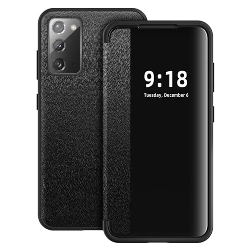 Hülle für Samsung Galaxy Note 20 Handyhülle S View Galaxy Note 20 Flip Case Stoßfest Kratzfest Tasche Flip Schutzhülle für Samsung Note 20, Durchscheinend View Silikon Bumper Handyhülle (Schwarz) Hülle für Samsung Galaxy Note 20 Handyhülle S View Galaxy Note 20 Flip Case Stoßfest Kratzfest Tasche Flip Schutzhülle für Samsung Note 20, Durchscheinend View Silikon Bumper Handyhülle (Schwarz) von Croazhi