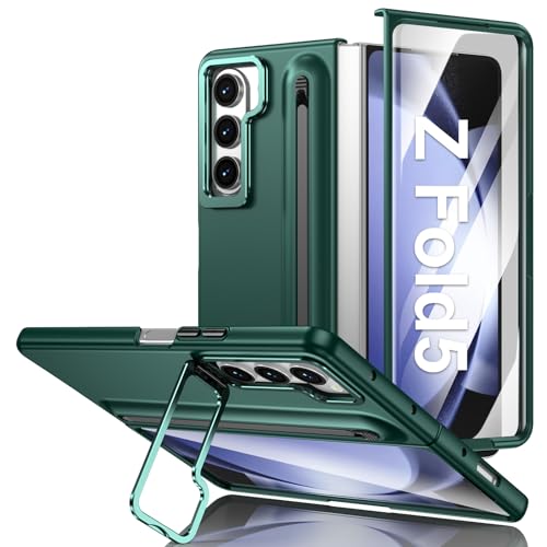 Hülle für Samsung Galaxy Z Fold 5 Handyhülle mit Displayschutz, Schlank mit Pen, Kamera Ständer Halter, Hart PC All Inclusive Robuste Militär Stoßfest Schutzhülle für Samsung Galaxy Z Fold 5 (Grün) Hülle für Samsung Galaxy Z Fold 5 Handyhülle mit Displayschutz, Schlank mit Pen, Kamera Ständer Halter, Hart PC All Inclusive Robuste Militär Stoßfest Schutzhülle für Samsung Galaxy Z Fold 5 (Grün) von Croazhi