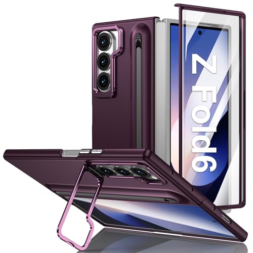 Hülle für Samsung Galaxy Z Fold 6 Handyhülle mit Displayschutz, Schlank mit Pen, Kamera Ständer Halter, Hart PC All Inclusive Robuste Militär Stoßfest Schutzhülle für Samsung Galaxy Z Fold 6 (Rot) Hülle für Samsung Galaxy Z Fold 6 Handyhülle mit Displayschutz, Schlank mit Pen, Kamera Ständer Halter, Hart PC All Inclusive Robuste Militär Stoßfest Schutzhülle für Samsung Galaxy Z Fold 6 (Rot) von Croazhi