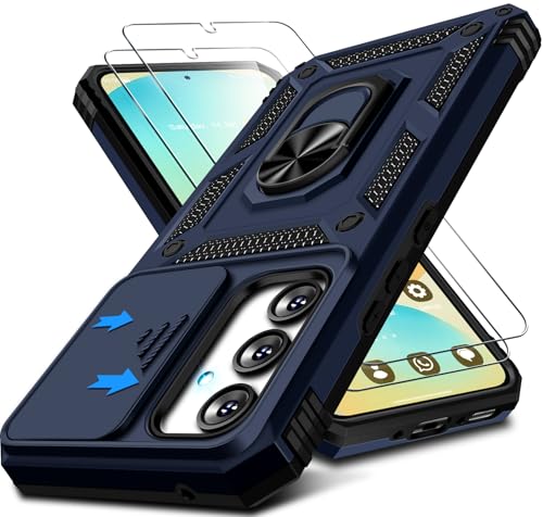 Kameraschutz Handyhülle für Samsung Galaxy S24 FE Hülle mit schutzfolie*2, 360 Grad Magnet Metall Ring Halter Galaxy S24FE 5G Handytasche Case Militär Stoßfest Schutzhülle für Samsung S24 FE (Blau) Kameraschutz Handyhülle für Samsung Galaxy S24 FE Hülle mit schutzfolie*2, 360 Grad Magnet Metall Ring Halter Galaxy S24FE 5G Handytasche Case Militär Stoßfest Schutzhülle für Samsung S24 FE (Blau) von Croazhi