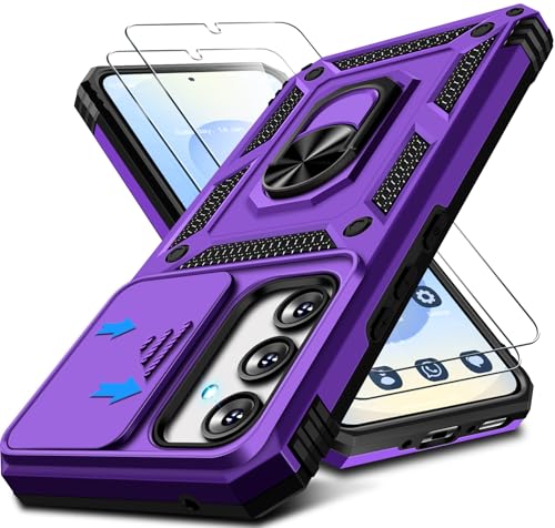 Kameraschutz Handyhülle für Samsung Galaxy S25 Hülle mit schutzfolie*2, 360 Grad Magnet Metall Ring Halter Galaxy S25 Handytasche Case Militär Stoßfest Schutzhülle für Samsung Galaxy S25 5G (Lila) Kameraschutz Handyhülle für Samsung Galaxy S25 Hülle mit schutzfolie*2, 360 Grad Magnet Metall Ring Halter Galaxy S25 Handytasche Case Militär Stoßfest Schutzhülle für Samsung Galaxy S25 5G (Lila) von Croazhi
