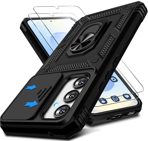Kameraschutz Handyhülle für Samsung Galaxy S25 Plus Hülle mit schutzfolie*2, 360 Grad Magnet Ring Halter Galaxy S25 Plus Handytasche Case Militär Stoßfest Schutzhülle für Samsung S25 Plus (Schwarz) Kameraschutz Handyhülle für Samsung Galaxy S25 Plus Hülle mit schutzfolie*2, 360 Grad Magnet Ring Halter Galaxy S25 Plus Handytasche Case Militär Stoßfest Schutzhülle für Samsung S25 Plus (Schwarz) von Croazhi
