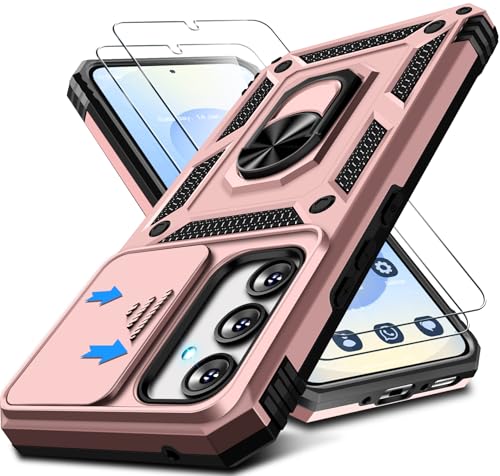 Kameraschutz Handyhülle für Samsung Galaxy S25 Plus Hülle mit schutzfolie*2, 360 Grad Magnet Ring Halter Galaxy S25 Plus Handytasche Case Militär Stoßfest Schutzhülle für Samsung S25 Plus (Rosa) Kameraschutz Handyhülle für Samsung Galaxy S25 Plus Hülle mit schutzfolie*2, 360 Grad Magnet Ring Halter Galaxy S25 Plus Handytasche Case Militär Stoßfest Schutzhülle für Samsung S25 Plus (Rosa) von Croazhi