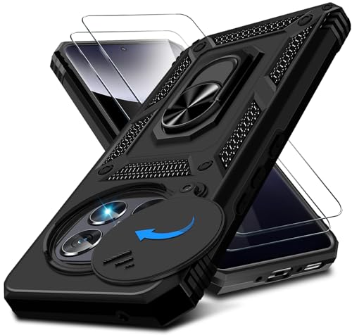 Kameraschutz Handyhülle für Xiaomi Redmi Note 14 Pro 5G Hülle mit Schutzfolie*2, 360° Magnet Metall Ring Halter Handytasche Case Militär Ständer Schutzhülle für Xiaomi Redmi Note 14 Pro 5G (Schwarz) Kameraschutz Handyhülle für Xiaomi Redmi Note 14 Pro 5G Hülle mit Schutzfolie*2, 360° Magnet Metall Ring Halter Handytasche Case Militär Ständer Schutzhülle für Xiaomi Redmi Note 14 Pro 5G (Schwarz) von Croazhi