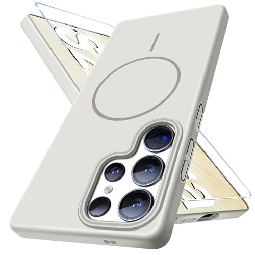 Magnetic Case für Samsung Galaxy S25 Ultra Hülle mit Schutzfolie Kompatibel mit Mag-Safe Fester Griff rutschfest Schlank Robuste Galaxy S25 Ultra Zubehör Stoßfeste Kratzfest Handyhülle (Peak Rock) Magnetic Case für Samsung Galaxy S25 Ultra Hülle mit Schutzfolie Kompatibel mit Mag-Safe Fester Griff rutschfest Schlank Robuste Galaxy S25 Ultra Zubehör Stoßfeste Kratzfest Handyhülle (Peak Rock) von Croazhi