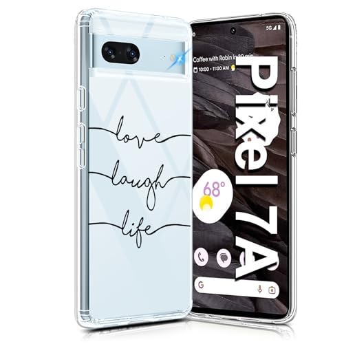 Pixel 7A Handyhülle für Google Pixel 7A Hülle, Transparente Dünn Silikon Dandelion Blumen Muster, Pixel 7A Handytasche Case 360 Grad Bumper Bunt Stoßfest Schutzhülle für Google Pixel 7A (D) von Croazhi