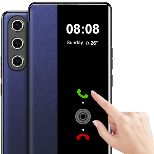 Schutzhülle für Samsung Galaxy S25 Plus, S-View, Clear View Folio PU-Leder und TPU-Innenseite für Samsung S25 Plus, Klapphülle 5G, kratzfest, Klapphülle für Samsung Galaxy S25 Plus, Blau Schutzhülle für Samsung Galaxy S25 Plus, S-View, Clear View Folio PU-Leder und TPU-Innenseite für Samsung S25 Plus, Klapphülle 5G, kratzfest, Klapphülle für Samsung Galaxy S25 Plus, Blau von Croazhi