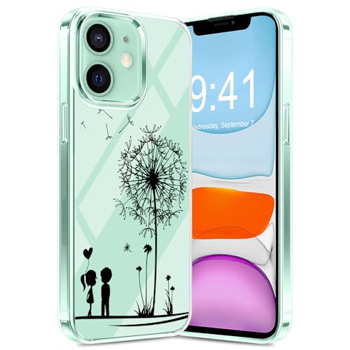 Transparente Handyhülle Kompatibel mit iPhone 11 Hülle Durchsichtig Dünn Silikon Dandelion Blumen Muster Handy Tasche Case für iPhone 11 Bunt TPU Bumper Stoßfest Schutzhülle für iPhone Handy (A) von Croazhi