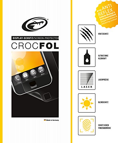 CROCFOL ANTIREFLEX 5K HD Schutzfolie für das Panasonic DMC-XS1. Entspiegelnd (ANTI-GLARE) und Schutz gegen Fingerabdrücke (ANTI-FINGERPRINT). 3D Touch Folie für das Original Panasonic DMC-XS1. Hergestellt in Deutschland. von Crocfol