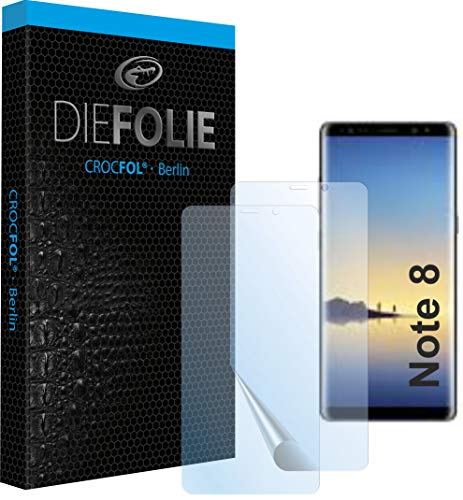 Crocfol Schutzfolie vom Testsieger [2 St.] kompatibel mit Samsung Galaxy Note 8 - selbstheilende Premium 5D Langzeit-Panzerfolie - für vorne, ganzes Display von Crocfol