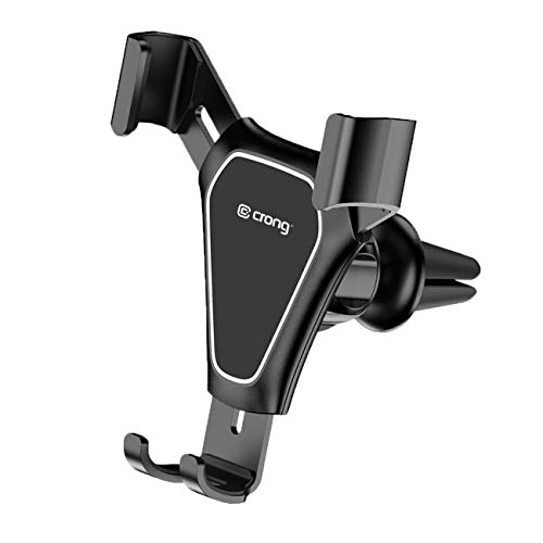 Crong Gravity Auto-Clip Car Holder Autohalter Auto Schwerkraftgriff auf dem Lüftungsgitter für Smartphones 66-90 mm (4,7 "- 6,5"), schwarz von Crong