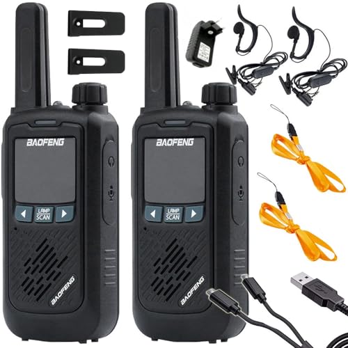 CRONOS Kurzwellen-Funkgeräte Walkie-Talkie Modell: Baofeng BF-T17, Funktelefon, Set mit Taschenlampe, 2 Stück, Farbe: SCHWARZ CRONOS Kurzwellen-Funkgeräte Walkie-Talkie Modell: Baofeng BF-T17, Funktelefon, Set mit Taschenlampe, 2 Stück, Farbe: SCHWARZ von Cronos