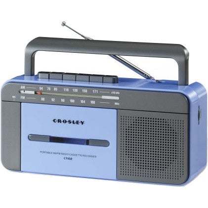 (B-Ware) Crosley CT102A-BG Radio, Cassette Player & Recorder (Blue) von Crosley