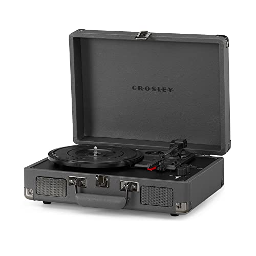 Crosley Cruiser Plus Bluetooth-Schallplattenspieler Dunkelgrau, CR8005F-SG4, Einheitsgröße von Crosley
