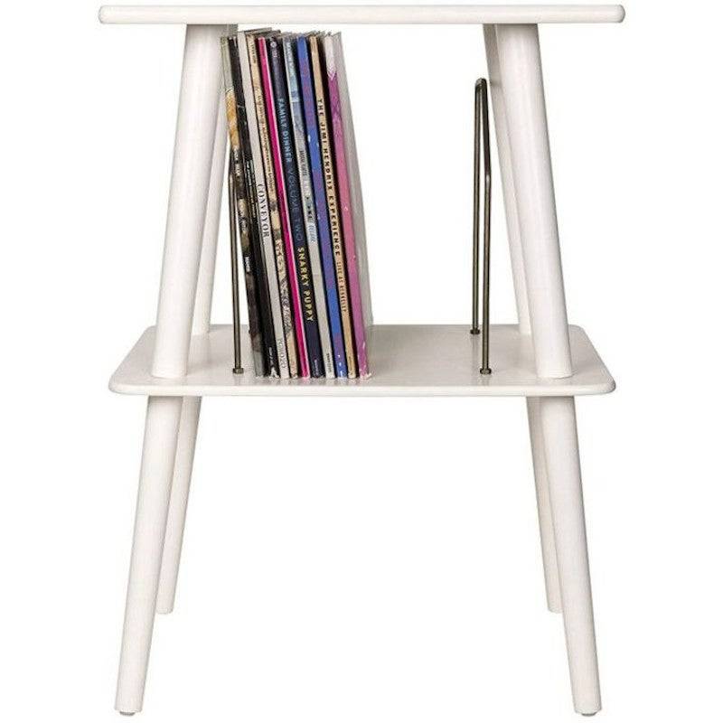 Crosley Manchester White Table for Turntable and x50 Records (White) von Crosley