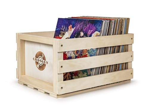Crosley Plattenkiste für ca. 75 Schallplatten, Natural von Crosley