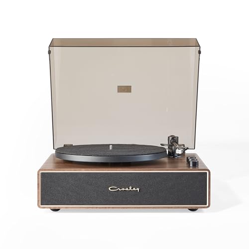 Crosley Stave Schallplattenspieler mit Lautsprechern - 2-Gang-Bluetooth-Plattenspieler, 60 W integriertes Soundsystem & Audio-Technica Kartusche - Modernes Holzdesign mit EQ-Steuerung für überlegene Crosley Stave Schallplattenspieler mit Lautsprechern - 2-Gang-Bluetooth-Plattenspieler, 60 W integriertes Soundsystem & Audio-Technica Kartusche - Modernes Holzdesign mit EQ-Steuerung für überlegene von Crosley