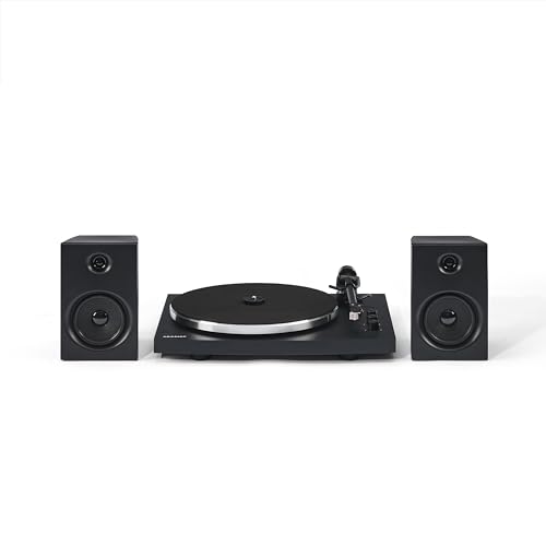 Crosley T150 Plattenspieler mit 2 Lautsprecher, Bluetooth - 3 Speed Retro Schallplattenspieler - Für 7", 10" und 12" Vinyl - Schwarz Crosley T150 Plattenspieler mit 2 Lautsprecher, Bluetooth - 3 Speed Retro Schallplattenspieler - Für 7", 10" und 12" Vinyl - Schwarz von Crosley