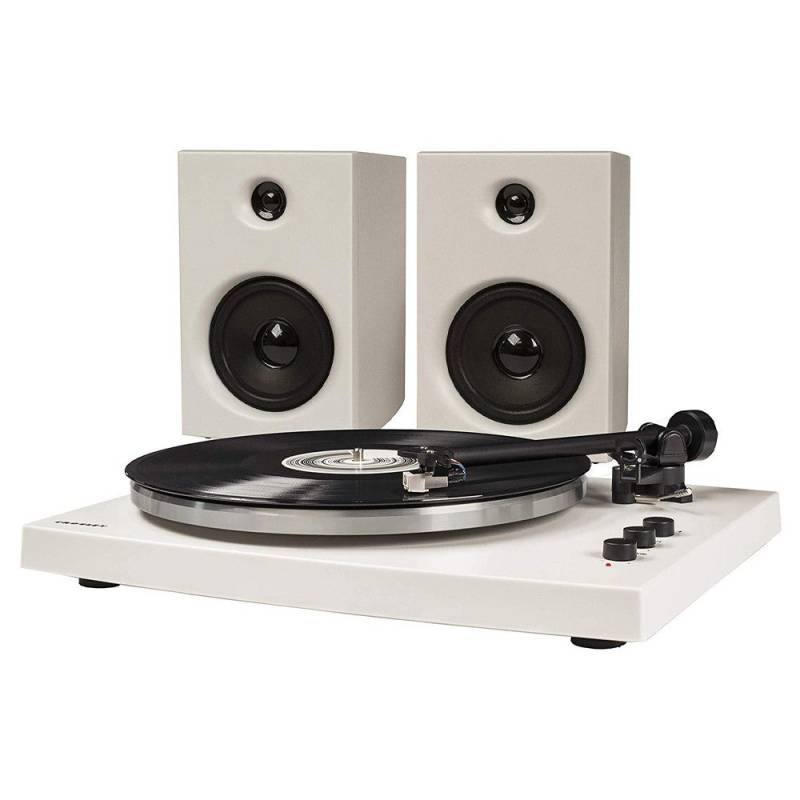 Crosley T150 White Turntable with External Speaker and Bluetooth (White) von Crosley