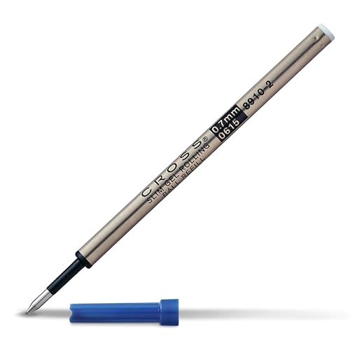 Cross 8910-2 Gel-Rollerballmine Slim (passend für Click und Spire, Strichstärke: 0,7 mm),blau von Cross