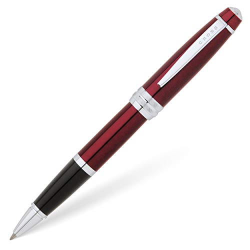 Cross Bailey Rollerball Selectip Pen (Schreibfarbe schwarz, Strichstärke M) Rot-Lack chromplattiert von Cross