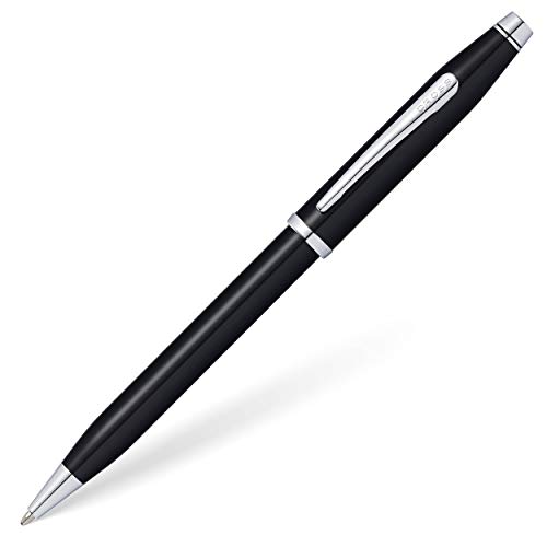Cross Century II Kugelschreiber (Strichstäke M, Schreibfarbe: schwarz, inkl. Premium Geschenkbox) schwarzlack-chrom von Cross