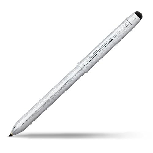 Cross Tech 3+ Multifunktionsschreibgerät (Geschenkbox, Drehbleistift, Kugelschreiber, Radierer/Stylus Kappe) Glanz-Chrom von Cross