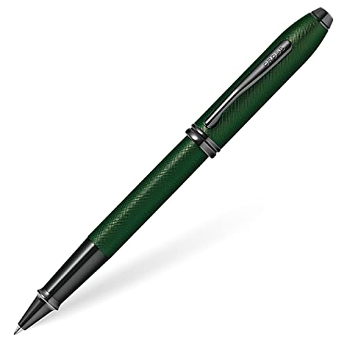 Cross Townsend Rollerball (Strichstärke M, Schreibfarbe: schwarz, inkl. Luxus Geschenkbox) Grün strukturiert von Cross