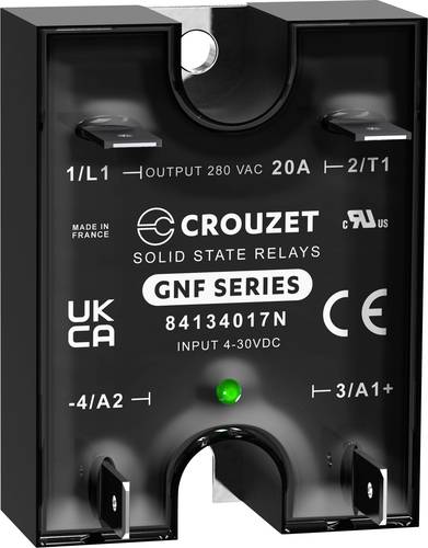Crouzet Halbleiterrelais 84134017N 25A Schaltspannung (max.): 280 V/AC Spezieller Nulldurchgang 1St. von Crouzet