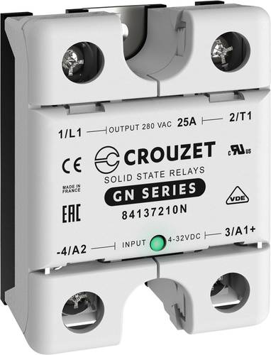 Crouzet Halbleiterrelais 84137210N 25A Schaltspannung (max.): 280 V/AC Zufällig schaltend 1St. von Crouzet