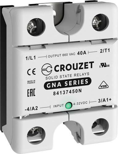 Crouzet Halbleiterrelais 84137450N 40A Schaltspannung (max.): 660 V/AC Nullspannungsschaltend 1St. von Crouzet