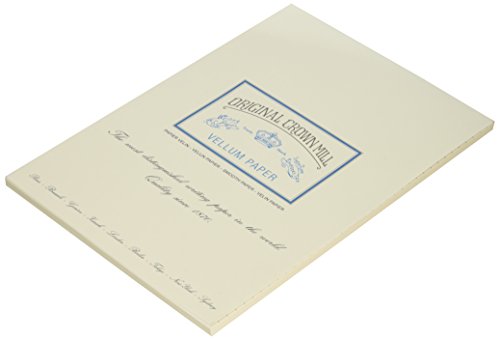 Original Crown Mill Classic Line Schreibblock, A4-Format, Velin-glatt, Cremefarben, 50 Stück von Crown Mill