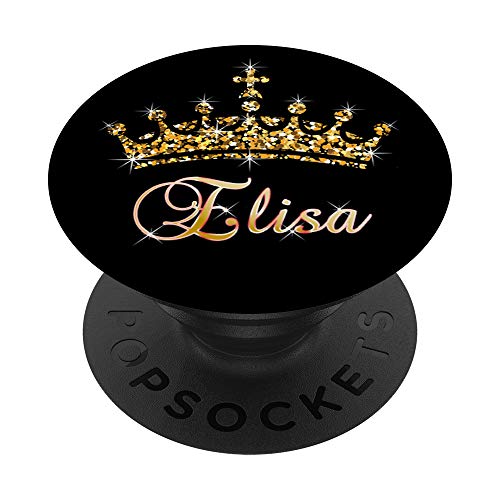 Elisa Name Krone Königin Prinzessin Königliches Design – Elisa PopSockets mit austauschbarem PopGrip von Crown Pop Art Girls Name Birthday Gift
