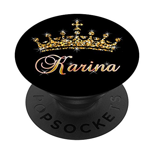 Karina Namenskrone Königin Prinzessin Royal Design – Karina PopSockets mit austauschbarem PopGrip von Crown Pop Art Girls Name Birthday Gift