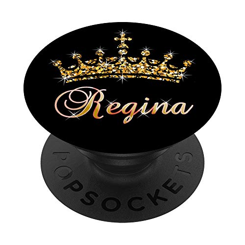 Regina Name Krone Königin Prinzessin Royal Design - Regina PopSockets mit austauschbarem PopGrip von Crown Pop Art Girls Name Birthday Gift