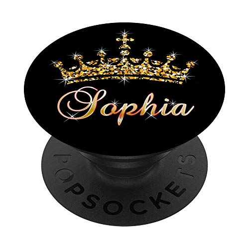 Sophia Name Krone Königin Prinzessin königliches Design – Sophia PopSockets mit austauschbarem PopGrip von Crown Pop Art Girls Name Birthday Gift