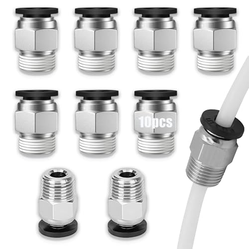 10 Stück PC4-M10 Stecker, PC4-M10 Pneumatik Verbinder Steckverbinder,PC4-M10 Pneumatischer Anschluss,PTFE Tube Quick Push Fitting for Extruder 3D Printers,Schnellverschraubung für E3D-V6 Gewinde M10 10 Stück PC4-M10 Stecker, PC4-M10 Pneumatik Verbinder Steckverbinder,PC4-M10 Pneumatischer Anschluss,PTFE Tube Quick Push Fitting for Extruder 3D Printers,Schnellverschraubung für E3D-V6 Gewinde M10 von Crrynuo