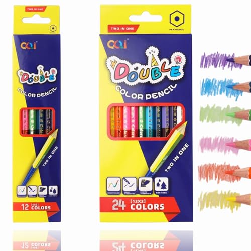 Buntstifte Set mit je 12 Buntstiften, Hochpigmentiert, 24Stifte im Kartonetui,Ideal für Dunkles Papier, Verstärkter Holzmantel,untstifte für Kinder Kunst Zeichnung, Skizzieren und Färbung (Farbstil) Buntstifte Set mit je 12 Buntstiften, Hochpigmentiert, 24Stifte im Kartonetui,Ideal für Dunkles Papier, Verstärkter Holzmantel,untstifte für Kinder Kunst Zeichnung, Skizzieren und Färbung (Farbstil) von Crrynuo