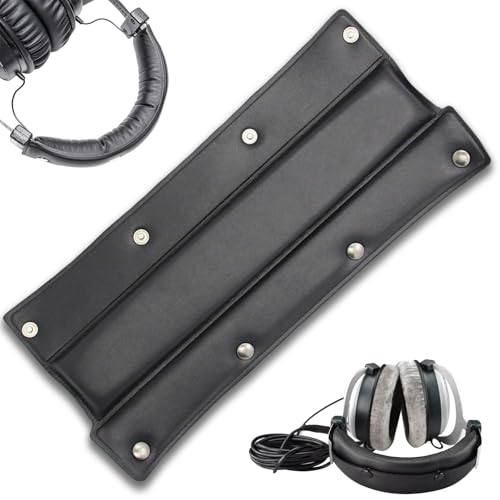 DT 770 Pro Kopfpolster, Stirnband-Kissen, Ersatz, kompatibel mit Beyerdynamic DT770 PRO-, DT880 PRO-, DT990 PRO-, HS200- und HS400-Kopfhörer,Ersatz Headband Pads Knöpfbar,Weiches Eiweißleder Kopfband DT 770 Pro Kopfpolster, Stirnband-Kissen, Ersatz, kompatibel mit Beyerdynamic DT770 PRO-, DT880 PRO-, DT990 PRO-, HS200- und HS400-Kopfhörer,Ersatz Headband Pads Knöpfbar,Weiches Eiweißleder Kopfband von Crrynuo