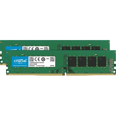 64GB (2x32GB) Crucial DDR4-3200 CL22 UDIMM Dual Rank RAM Speicher Kit von Crucial
