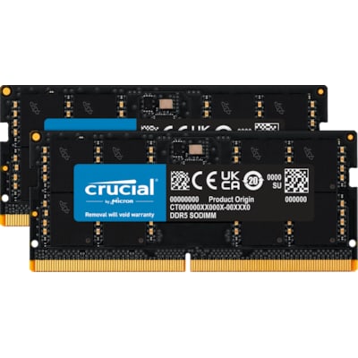 64GB (2x32GB) Crucial DDR5-5200 CL 42 SO-DIMM RAM Notebook Speicher Kit von Crucial